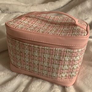 Pink and Creamy White Tweed Women’s Bag